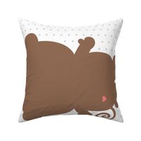 monkey brown back mod baby » plush + pillows // fat quarter