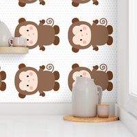 monkey brown front mod baby » plush + pillows // fat quarter