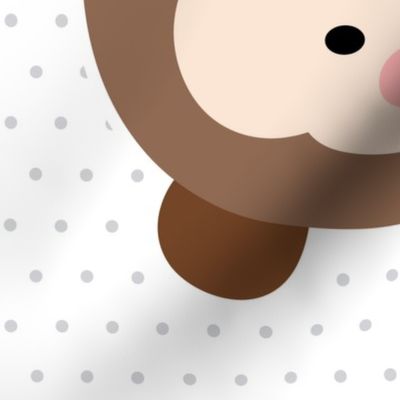 monkey brown front mod baby » plush + pillows // fat quarter