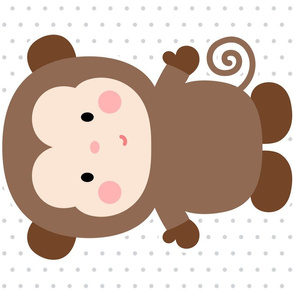 monkey brown front mod baby » plush + pillows // fat quarter