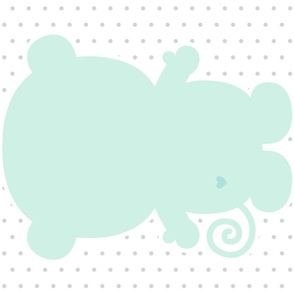 monkey mint back mod baby » plush + pillows // fat quarter