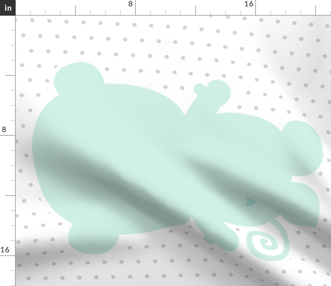 monkey mint back mod baby » plush + pillows // fat quarter