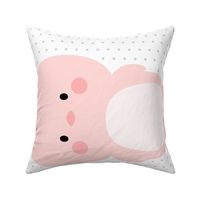 penguin coral front mod baby » plush + pillows // fat quarter