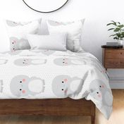 penguin grey front mod baby » plush + pillows // fat quarter