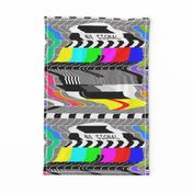 tv television test cards patterns rainbow multi colors colorful signals PM5544 PAL analogue retro tuning reception resolution antenna broadcast pop art media video glitches poor distortion noisy noise static errors broken transmission wavy waves