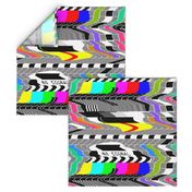 tv television test cards patterns rainbow multi colors colorful signals PM5544 PAL analogue retro tuning reception resolution antenna broadcast pop art media video glitches poor distortion noisy noise static errors broken transmission wavy waves