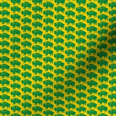 Bison Print - Gold & Green (0.75 inch)