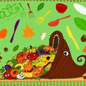 sept2016autumnharvest cornucopia thanksgiving, large scale, green colorful