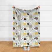 Mama Bear & Cub   - Whole Cloth / Cheater Quilt 