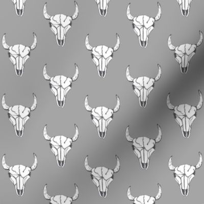 Bull Skull - Grey