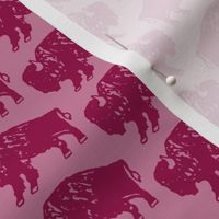 Bison Print - Rose