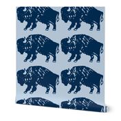 Bison Print - Navy