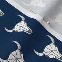 Bull Skull - Navy