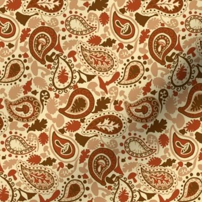 Autumn Paisley // Brown and Red