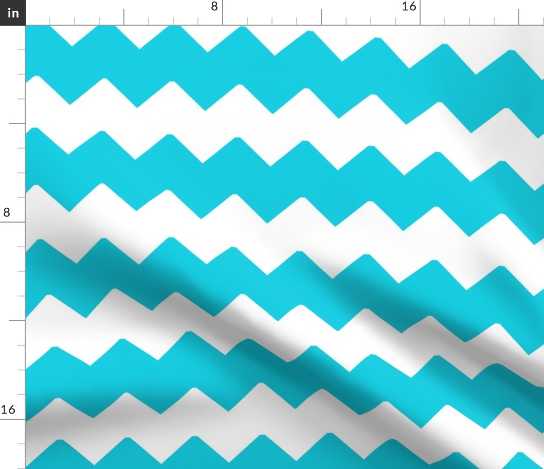 Turquoise Teal Blue Chevron