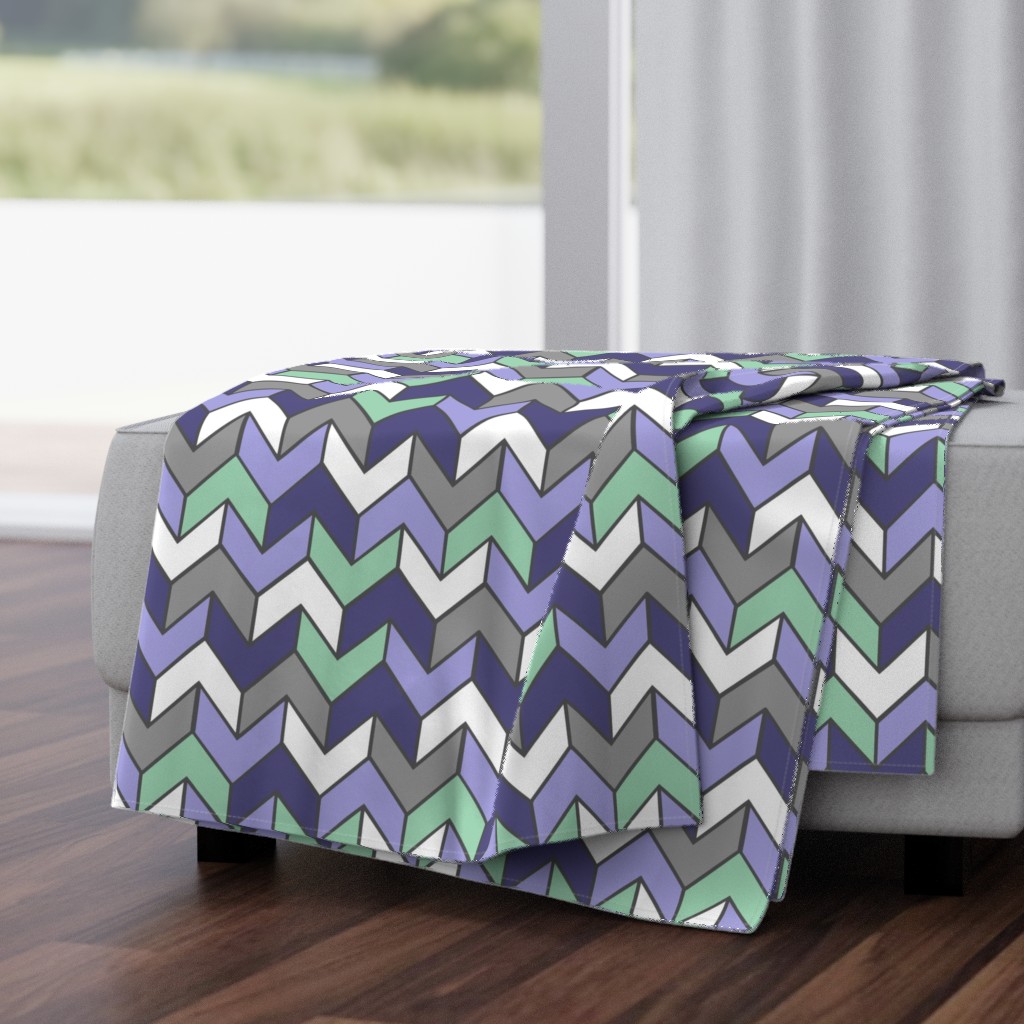 Purple Mint Geometric