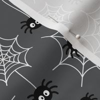 spiders and webs dark grey » halloween