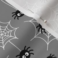 spiders and webs grey » halloween