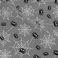 spiders and webs grey » halloween
