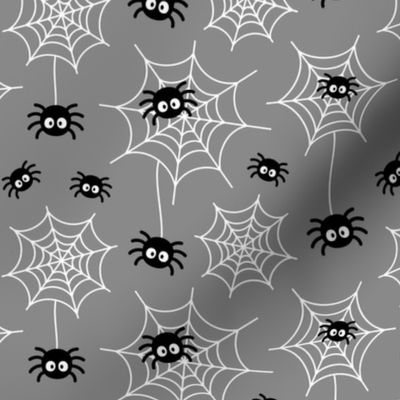 spiders and webs grey » halloween