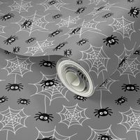 spiders and webs grey » halloween