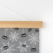 spiders and webs grey » halloween