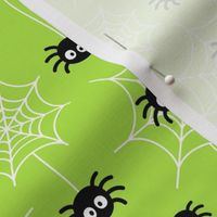 spiders and webs lime green » halloween