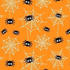 spiders and webs orange » halloween