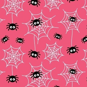 spiders and webs pink » halloween