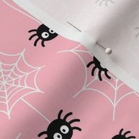 spiders and webs pastel pink » halloween