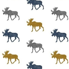 multi moose (small scale) || navy grey gold