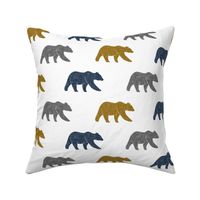 multi bear || navy grey gold