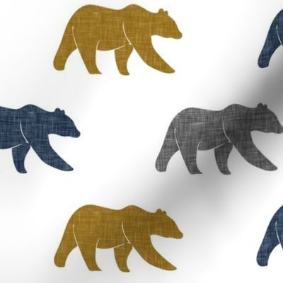 multi bear || navy grey gold