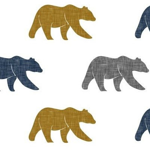 multi bear || navy grey gold