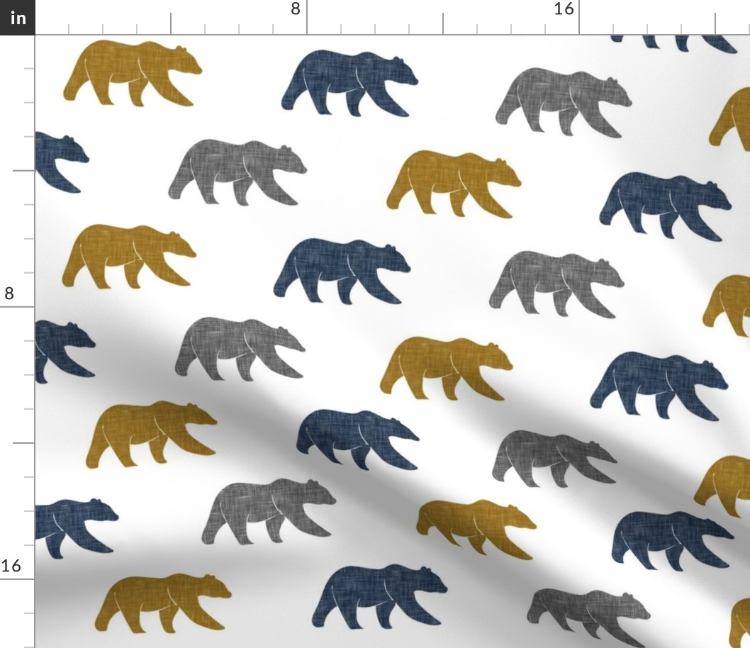 multi bear || navy grey gold