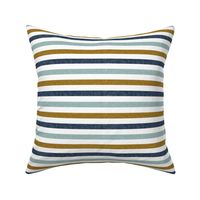 multi stripes  || navy, dusty blue, and gold