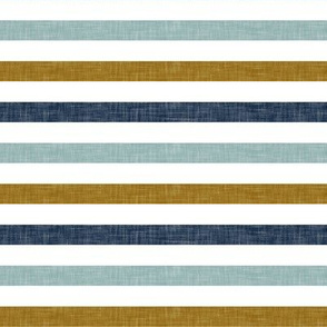 multi stripes  || navy, dusty blue, and gold
