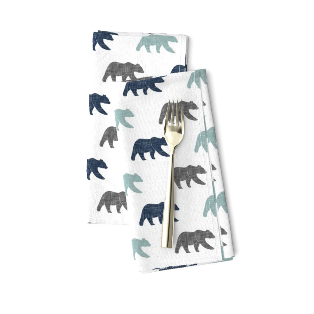 multi bear (small scale) || navy, dusty blue, and grey