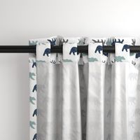 multi bear (small scale) || navy, dusty blue, and grey