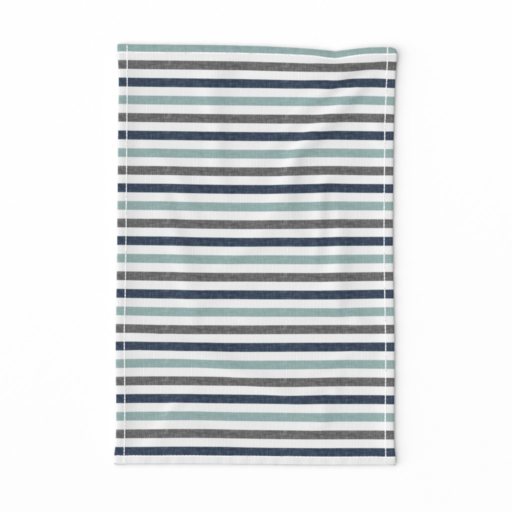 stripes || navy grey dusty blue