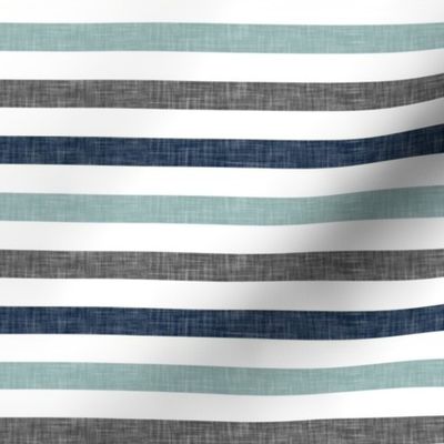 stripes || navy grey dusty blue