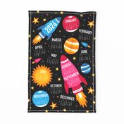 Blast Off to 2024 Tea Towel Calendar