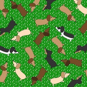 Dancing Dachshunds (Green)