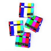 television tv test bars broadcasting smpte pal video signals colorful rainbow stripes bars multi colors retro pop art transmission transmit analogue patterns technical difficulties please stand by