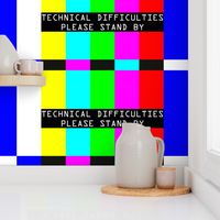 television tv test bars broadcasting smpte pal video signals colorful rainbow stripes bars multi colors retro pop art transmission transmit analogue patterns technical difficulties please stand by