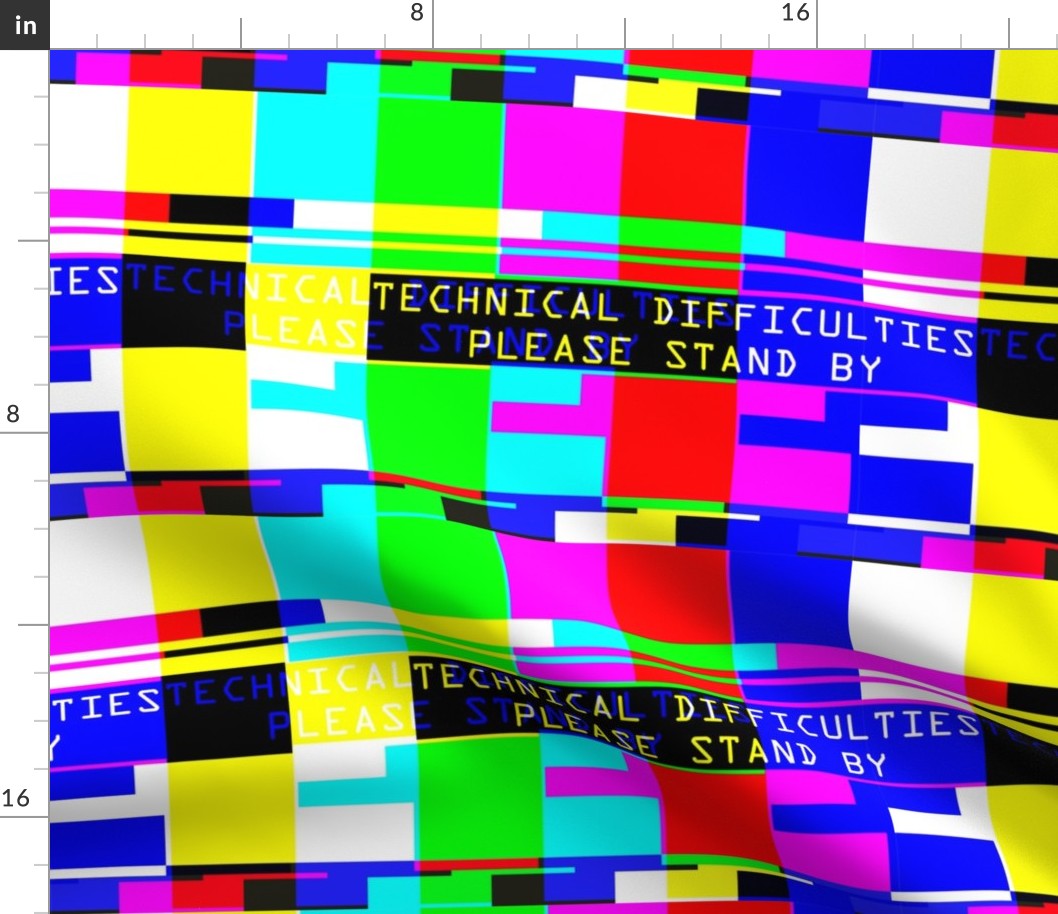 television tv test bars broadcasting smpte pal video signals colorful rainbow stripes bars multi colors retro pop art transmission transmit analogue patterns technical difficulties please stand by glitches poor distortion noisy noise static errors broken