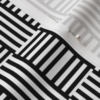 Geometric stripe play 2 after Hoffman, black + white by Su_G_©SuSchaefer