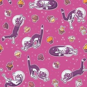 Space Cats & Muffins Pink