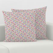Ditsy Flowers Floral Fall Pink Purple Tiny Small