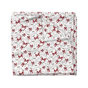 Dog Bones with Bows -  White, Red 